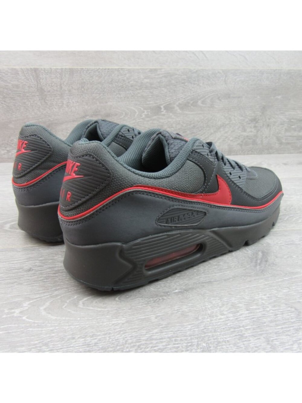 Nike Air Max 90 Premium Men's Size 10.5 Iron Grey Red Shoes NEW - Picture 7 of 16